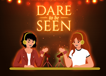 dare to be seen podcast logo dare to be seen podcast logo