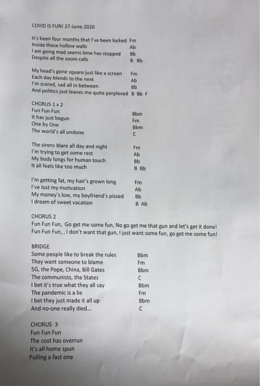 covid is fun song page 1
